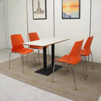 Restaurant Seating Furniture 4 Seater School Plastic Food Canteen Table and Chair - Foshan Xinda Furniture Co., Ltd. - China