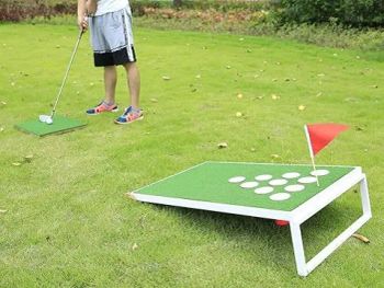 Golf Cutting Game Table Tennis Training Board Family Regular 2 Cornhole 12PU Balls 2Mat 1GolfClub - NINGBO JIA YING SPORTS PRODUCTS CO., LTD. - China