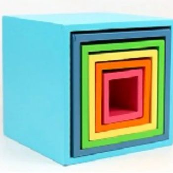 6 PCS Baby Toys Wooden Rainbow Boxes Toys Origin China Scale Medium Style Chinese Color as Photo Trademark Shoen Certification - Ningbo Shone Med-Tech Co., Ltd. - China