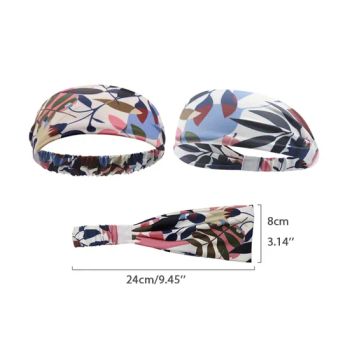 New Wide-Brimmed Gym Headband for Ladies with Printed Floral Pattern, Non-Slip Moisture Wicking Flower Hairbands Hair Accessories for Yoga Tennis Jogging Sports - DONGGUAN TIANCHEN GARMENT TECHNOLOGY CO., LTD. - China