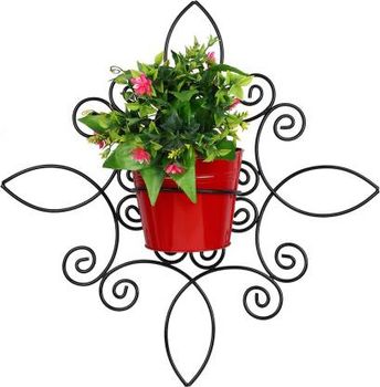 Attractive design metal planter pot flower design wall hanging hanger stand customized size metal flower pot - HADIYA NOOR HANDICRAFTS - India