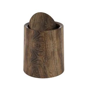 Medium Size Circular Plastic Trash Can with Patterns and Sleeves Dustbin - Taizhou Wangting Plastic Spring Co., Ltd - China
