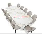 Hotel Furniture Luxury Design Stainless Steel Marble Top Rectangle Dining Table Set - Guangdong Zhida Furnishings Industrial Co., Ltd. - China