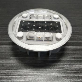Flashing Light G105 Panel Waterproof LED Underground Truck Side Marker White One Face 3 LEDs Round Aluminum Solar Road Stud - Shenzhen Sroada Tech Co., Limited - China