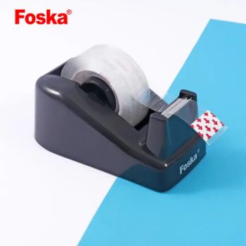 Foska Mini Type Antistatic ABS Plastic Smooth Surface Black Adhesive Roll Holder Tape Dispensers - Anhui Sunshine Stationery Co., Ltd. - China