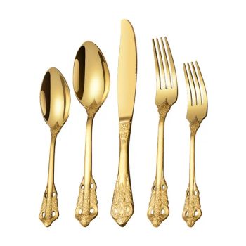 Gold Cutlery Dinner Ware Forks Spoons Beef Knives - Yangjiang Fenhel Tech Co., Ltd. - China