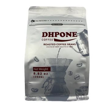 DHPONE whole bean coffee medium roast Vietnam blend Arabica 20%+Robusta 80% 500gram/Bulk with valve high quality ready to s - DAI HUNG PHAT EXCHANGE TRANSPORT AND TRADING JOINT STOCK COMPANY - Vietnam