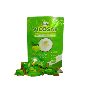 Coconut Sport Candy Good Quality Pandan Leaf Vicosap Pandan Leaf Macapuno Coconut Candy Bag Vietnam Manufacturer - CAU KE MACAPUNO PROCESSING CO.,LTD - Vietnam