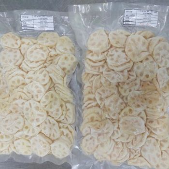 Import-frozen-foods wholesale products lotus root sliced in transparent vacuums sealed bags with ISO Certification - DAI VIET LOTUS FOODS JOINT STOCK COMPANY - Vietnam