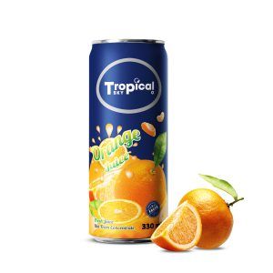 The best supplier OEM/ODM 100% Orange juice drink 320ml sleek canned from Tropical Sky Beverage Company The best supplier OEM/ODM 100% Orange juice drink 320ml sleek canned - Tropical Sky Beverage Company - Vietnam