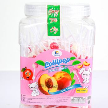 Top selling Tasty Lollipop candy with sweet fresh natural peach candy suitable for kids made in Vietnam manufacturer - ANDY FOOD INTERNATIONAL JOINT STOCK COMPANY - Vietnam