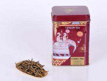 GOLDEN TIPS TEA IN METAL CADDY 50g - Ceylon taste mart  - Sri Lanka