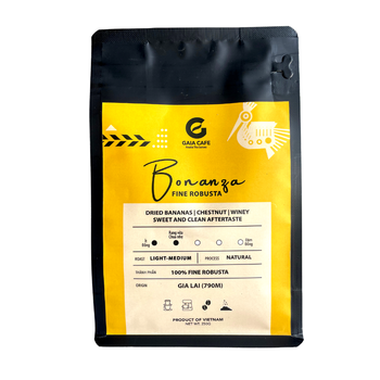 Fine Robusta Light Medium Roasted Coffee Premium quality Fine Robusta Gaia Bonanza Coffee in bag of 250gr Viet Manufacturer - VIET COFFEE COMPANY LIMITED - Vietnam
