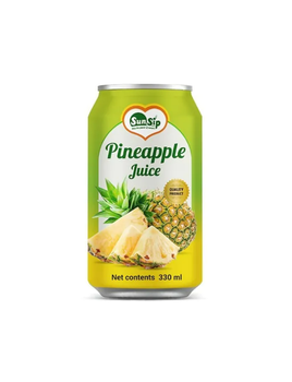 SUNSIP PINEAPPLE JUICE – 330ml short can Brand Name OEM/ODM Shelf Life 24 MONTH Packaging CAN - SUNSIP BEVERAGES VIET NAM COMPANY LIMITED - Vietnam