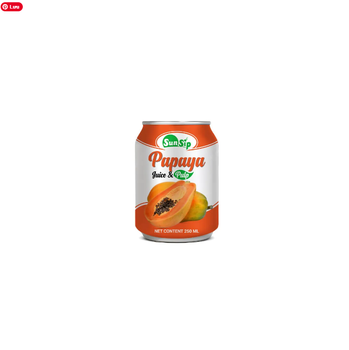 SUNSIP FRUIT JUICE with Papaya – 250ml stubby can Brand Name OEM/ODM Shelf Life 24 MONTH Packaging CAN - SUNSIP BEVERAGES VIET NAM COMPANY LIMITED - Vietnam