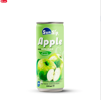 SUNSIP FRUIT JUICE with Apple – 250ml slim can Brand Name OEM/ODM Shelf Life 24 MONTH Packaging CAN - SUNSIP BEVERAGES VIET NAM COMPANY LIMITED - Vietnam