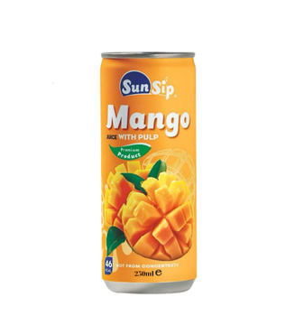 SUNSIP FRUIT JUICE with Mango – 250ml slim can Brand Name OEM/ODM Shelf Life 24 MONTH Packaging CAN - SUNSIP BEVERAGES VIET NAM COMPANY LIMITED - Vietnam