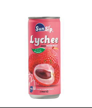 SUNSIP FRUIT JUICE with Lychee – 250 slim can - SUNSIP BEVERAGES VIET NAM COMPANY LIMITED - Vietnam