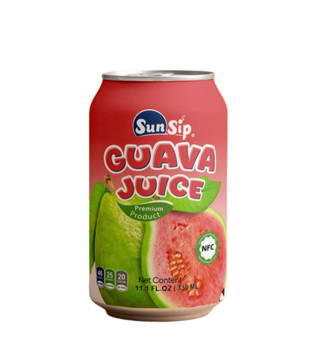 SUNSIP FRUIT JUICE with Guava – 330ml short can Brand Name OEM/ODM Shelf Life 24 MONTH Packaging CAN - SUNSIP BEVERAGES VIET NAM COMPANY LIMITED - Vietnam