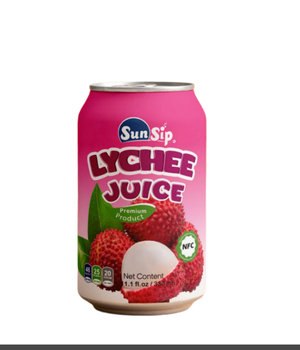 SUNSIP FRUIT JUICE with Lychee – 330ml short can - SUNSIP BEVERAGES VIET NAM COMPANY LIMITED - Vietnam