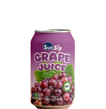 SUNSIP FRUIT JUICE with Grape – 330ml short can Brand Name OEM/ODM Shelf Life 24 MONTH Packaging CAN - SUNSIP BEVERAGES VIET NAM COMPANY LIMITED - Vietnam
