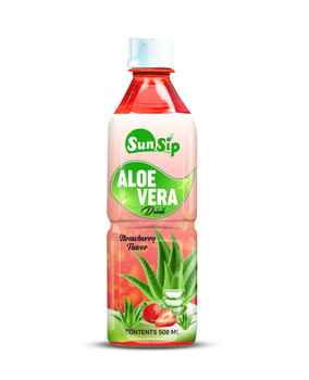 SunSip Aloe Vera Drink Strawberry Flavor Pet Bottle 500ml Brand Name OEM/ODM Shelf Life 24 MONTH Packaging CAN - SUNSIP BEVERAGES VIET NAM COMPANY LIMITED - Vietnam