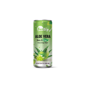 Sunsip Aloe Vera Grape Juice with Real Pulp 330ml Can - SUNSIP BEVERAGES VIET NAM COMPANY LIMITED - Vietnam