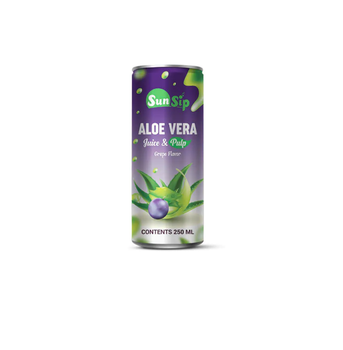 SUNSIP ALOE VERA with Pulp (Grape Flavor) – 330ml short can from SUNSIP BEVERAGES VIET NAM COMPANY LIMITED SUNSIP ALOE VERA with Pulp (Grape Flavor) – 330ml short can - SUNSIP BEVERAGES VIET NAM COMPANY LIMITED - Vietnam