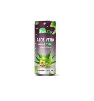 SUNSIP ALOE VERA with Pulp (Passion Flavor) – 250ml slim can Brand Name OEM/ODM Shelf Life 24 MONTH Packaging CAN - SUNSIP BEVERAGES VIET NAM COMPANY LIMITED - Vietnam