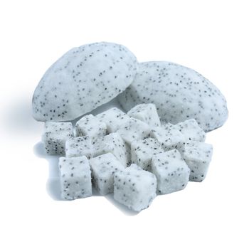 IQF FROZEN WHITE DRAGON FRUIT CUBE/ WHOLE/ DICE/ HAFT CUT/ PUREE/ SLICE ORIGIN VIETNAM TO EXPORT FROM AN VAN THINH COMPANY - AN VAN THINH FOOD LIMITED COMPANY - Vietnam