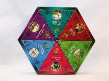 6-IN-1 BLACK TEA HEXAGON PAPER GIFT BOX 50g X 6 Weight (kg) - Ceylon taste mart  - Sri Lanka