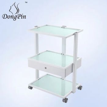 Beauty Salon Equipment Trolley Metal Salon Working Trolley N.W. 17 Kg MOQ 10 PCS G.W. 15 Kg Color White Origin China Lamp Avilable - Dongpin Beauty & Medical Co., Ltd. - China
