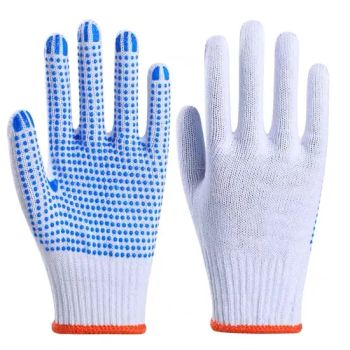 2023 New Single-Side PVC Dots Cotton Yarn Gloves Safety Work Gloves - Linyi Golden Dragon Source Safety Technology Co., Ltd. - China