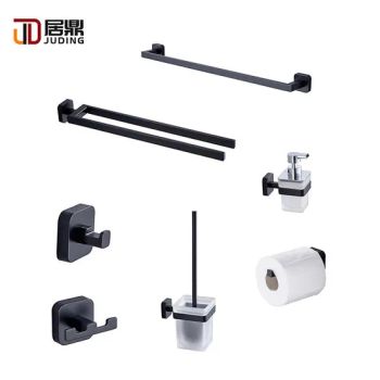 Hot Sale Matt Black Commercial Bathroom Accessories Set for Hotel Public Restroom - Foshan Nanhai Ju Ding Hardware Co., Limited - China