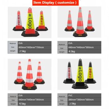 Customizable Rubber Traffic Cones Suitable for Safety Warning Isolation Barriers Advertising Promotion - Guangzhou Kinglaiky Industrial Ltd. - China
