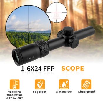 Focuhunter 1-6X24 Scope Telescopic Lpvo Ffp Tactical Optics Waterproof IP67 Sight 30mm Scope Ring Mount Hunting Accessories - Guangzhou Miaozhun Jie Trade Co., Ltd. - China