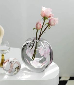 Wholesale Multiple Colors Ribbed Glass Crystal Vases Flower Pots for Home Decor - ZHONGSHAN AOSIMAN LIGHTING CO., LIMITED - China
