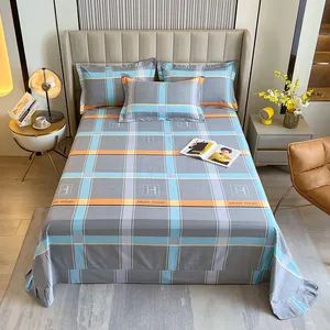 Luxury Printed Cotton Bed Linens Home Soft King Size Mattress Covers Flat Bed Sheets - Tianjin Zhongjianguokang Nano Technology Inc., Ltd. - China