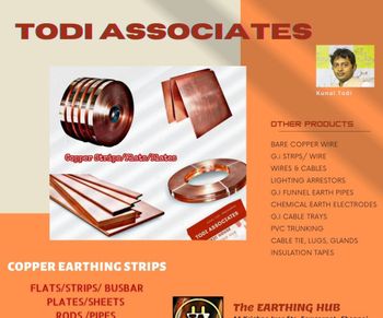 Polished Copper Earthing Strips Material Copper Finish Polished TYPE - Todi Associates - India