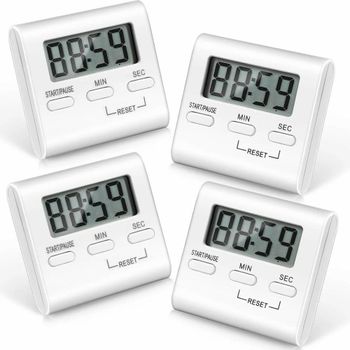 Square Timer, Small Digital Kitchen Timers, Timer for Cooking, Digital Stopwatch with Loud Alarm - P-Plus International - India