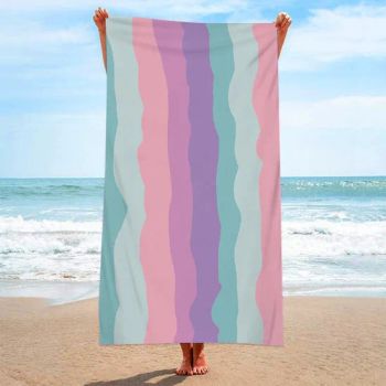Custom Printing Beach Towel Striped Blanket Waterproof Sandproof Quick Drying Microfiber Beach Towels for Kids - Gongyi Miracle Trading Co., Ltd. - China