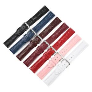 Wholesale Genuine Leather Patent Leather Bright Watch Strap Strap Genuine Leather Men and Women Lizard Pattern Strap Color 12~24mm - Guangzhou Wangjia Leatherware Co., Ltd. - China