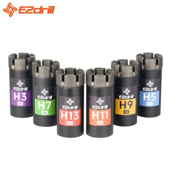 AQ Diamond Core Drill Bit 15mm H3H5H7H9H11H13 15D 1Y Length 15 Model NO. AQ HRC -10°-50° Material Diamond Trademark EZdrill - Hubei EZdrill Tools Co., Ltd. - China