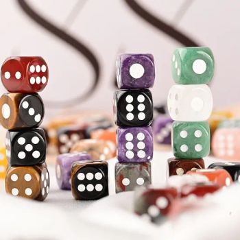 Natural Engraved Gemstone Dice Rose Quartz Crystal Chakra Crafts Crystal Stone Dice - Haifeng Alaric Inc - China
