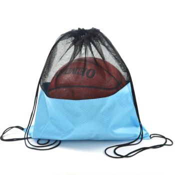 Custom Color and Logo Promotional Recycled Gift Packing Polyester and Mesh Drawstring Backpacks Nylon Draw String Bags - Fuzhou Whole Line Trading Co., Ltd. - China
