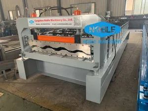 Thick Gauge Metal Roofing Sheets Roll Forming Machine Floor Deck and Car Container Box Board Making Machinery with Punch - Cangzhou Noble Machinery Co., Ltd. - China