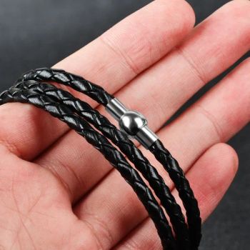 Wrap Long Leather Bracelet Men Bangles Fashion Sproty Chain Bracelet - Shenzhen Marvel Electronic Co., Ltd. - China