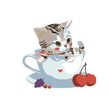 DIY Painting by Numbers Kits Animal Cat Picture Colorful Artwork Paint of Number Oil Painting - SUQIAN JDY CULTURAL ARTICALS CO LTD - China