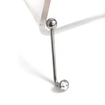 ASTM-F136 Titanium White Czech Diamond 1.6mm Fashion Body Jewelry 1Y SGS MOQ100 - Dongguan Jiang Titanium Jewelry Co., LTD - China