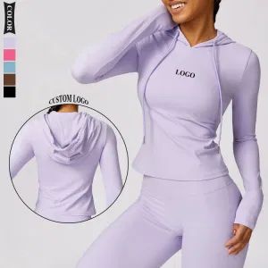 Women Hoodie Shirts Long-Sleeve Shirt Hiking Athletic Shirts Gym Wear - Xiamen Aimeee Garment Co., Ltd. - China